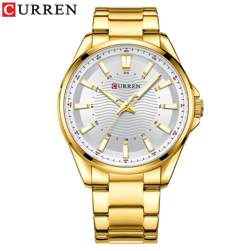 CURREN Classic Simple Stainless Steel Quartz Wristwatches Fashion Brand Men's Watches With Luminous Hands