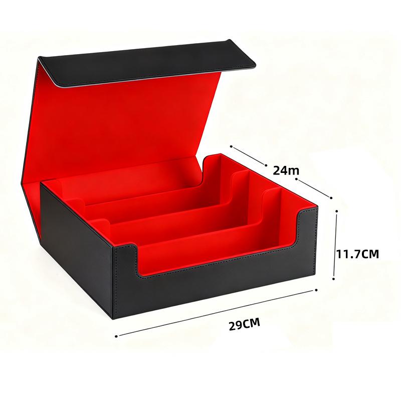 Portable Durable Eco-Friendly Card Deck Box Storage for Trading Cards 1800+ PU Leather Commander Card Deck Case