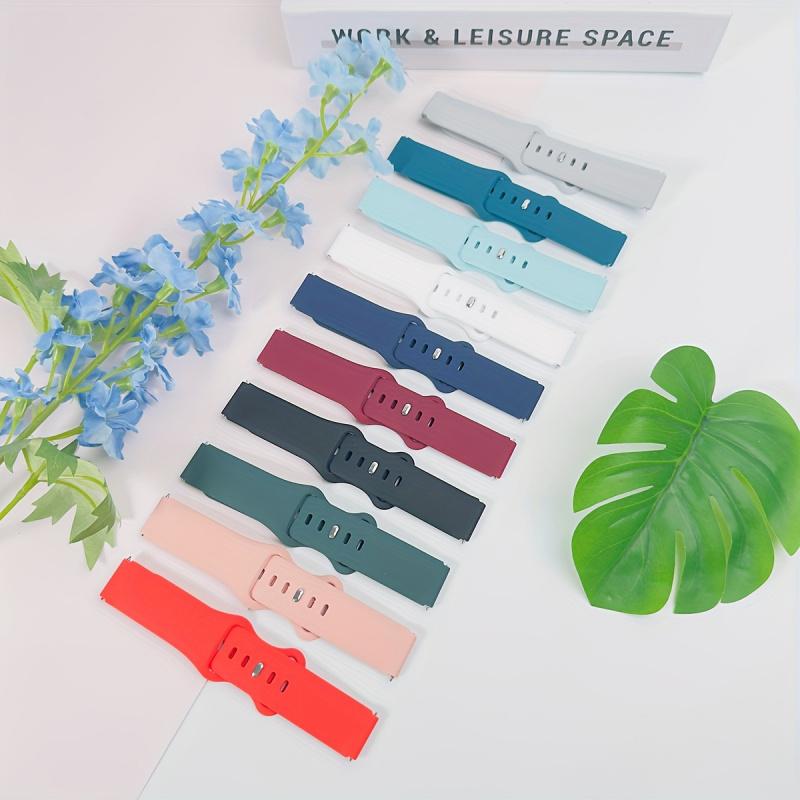 Schnellverschluss Silikon-Uhrenarmband für Huawei GT4 41mm Für Garmin Active S Weiches Bequemes Atmungsaktives Verstellbares Armband