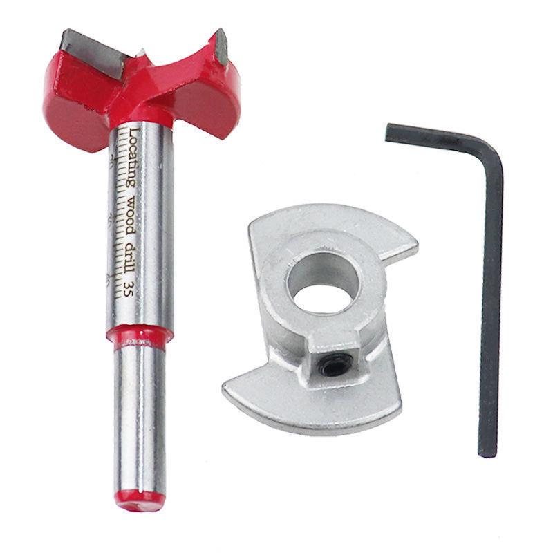 35mm Wood Door Hinge Drill Bit and Positioning Tool