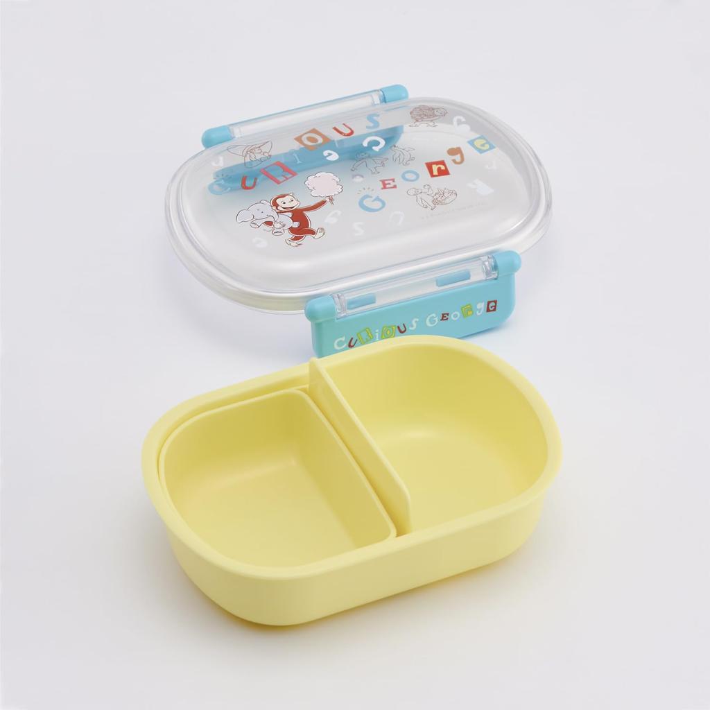 Skater Bento Lunch Made in Curious George Alphabet Children's Box, 360ml, Japan, Design, QAF2BA-A