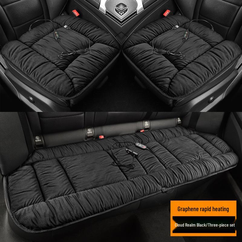 Graphene Heated Car Seat Cushion, USB Electric, Universal Winter Plush, 5V/12V. Single 5V Small Pad