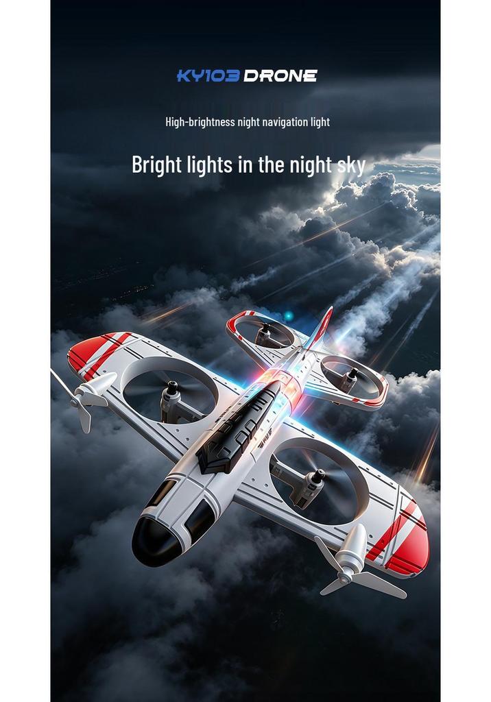 KY103 Stunt Kids' Durable RC Fighter Aircraft Model Quadcopter Toy Drone