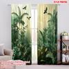 2pcs,2D Plane Printing Curtain Popular Jungle Awakens Durable Polyester (without Rod) Art Deco Festive Use for Bedroom, Living