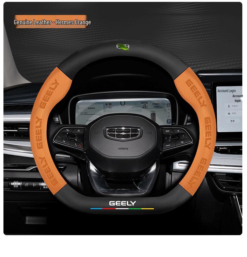 Carbon Fiber Anti-slip Steering Wheel Cover for Geely Jiaji 2019-2023