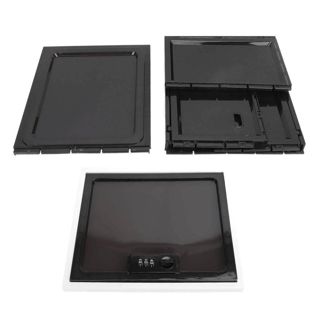 Fridge Lock Box Plastic Multifunctional Convenient Lockable Food Storage Cabinet for Home Black and