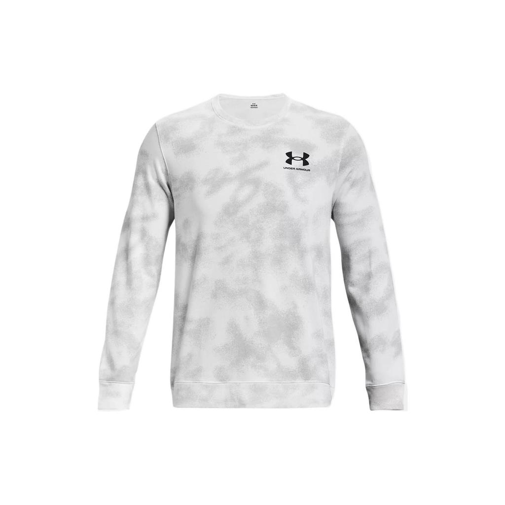 Under Armour Rival Sweatshirts Men's White Crew Neck Moderate Regular 1377186-100