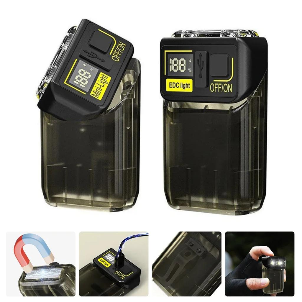 Flashlight High Power USB Rechargeable LED Tactical Digital DisplayAdjustable Built-in Battery Portable Camping Hiking Emergency