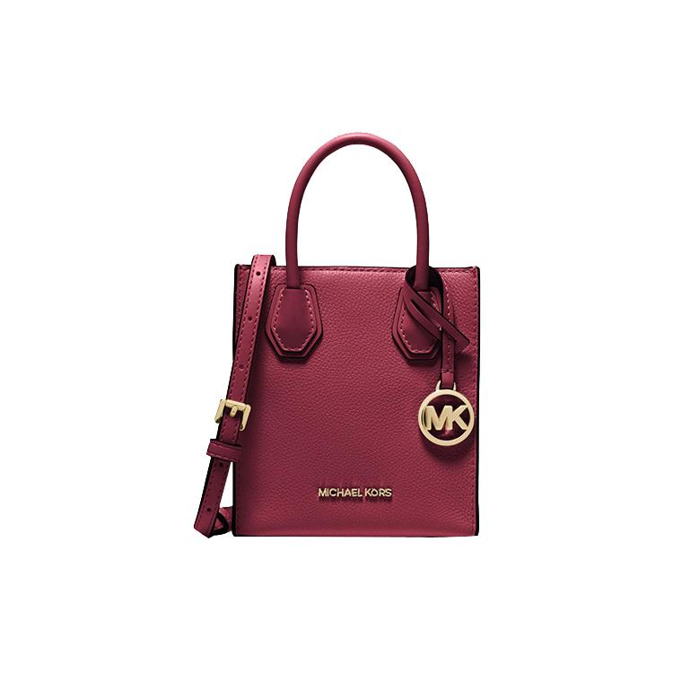 New MICHAEL KORS Mercer Leather Trunk Bag, Handbag, Shoulder Bag, Crossbody Bag Extra Small Women's Fuchsia 35S1GM9T0L-MULBERRY
