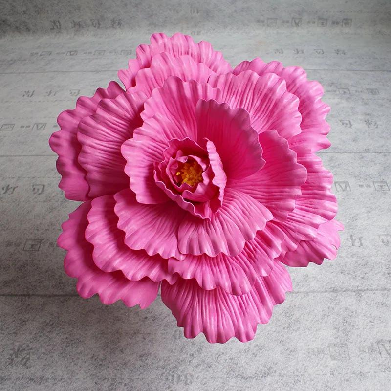 60/80CM Giant PE Foam Rose Simulation Flowers Branch Wedding Backdrop Decoration Peony Garden Wall Road Cited Stage Party Supply