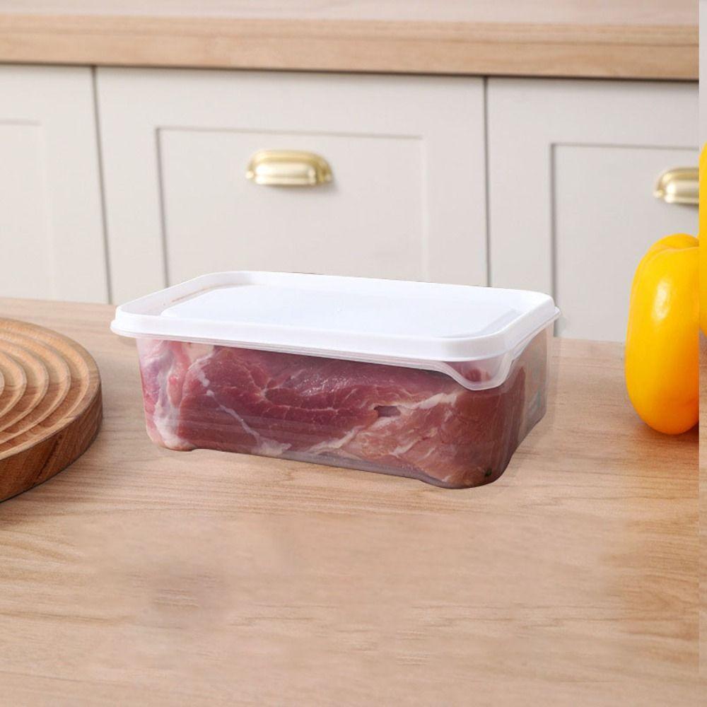 3 st 2000 ml Kylskåpsförvaringslåda Mikrovågsugnssäker Rektangulär Färskhållningslåda Förseglad Livsmedelsgodkänd Plast Grönsakslåda Picknick
