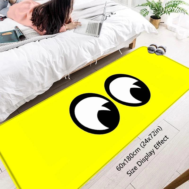 

Bedside Carpet Mooneyes Foot Carpets Entrance Doormat Kawaii Rug Floor Mats Anti Slip Mat Home Kitchen Hallway Long Mat Decor 40x60cm
