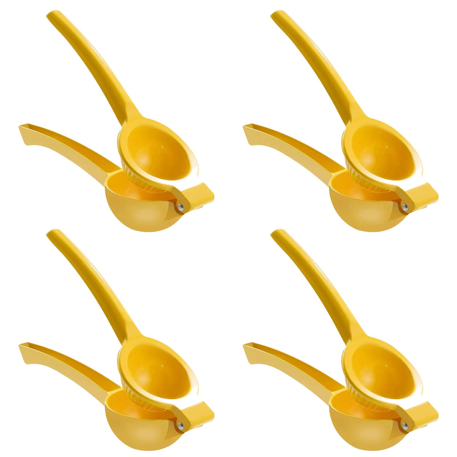 4 Pcs Lemon Squeezer Hand Press Aluminum Alloy Lemon Squeezer Manual Citrus Juicer Multipurpose Lime Juicers for Kitchen Bar