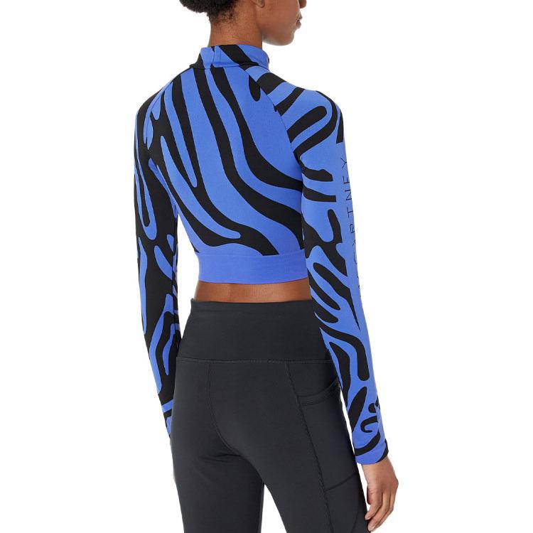 adidas Logo Kurzarm Figurbetontes T-Shirt Damen Tops Blau HF3066