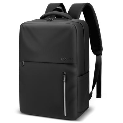 Ecoofee Business Groß A4 Laptop-Aufbewahrung Lässig Perfekt für Business und Beliebt und Schwarzer Herren-Rucksack, Wasserdicht, Kapazität, Leichtgewicht,