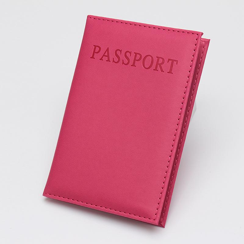 Custom Logo PU Leather Passport Holder Clip - English Leather Travel Cover