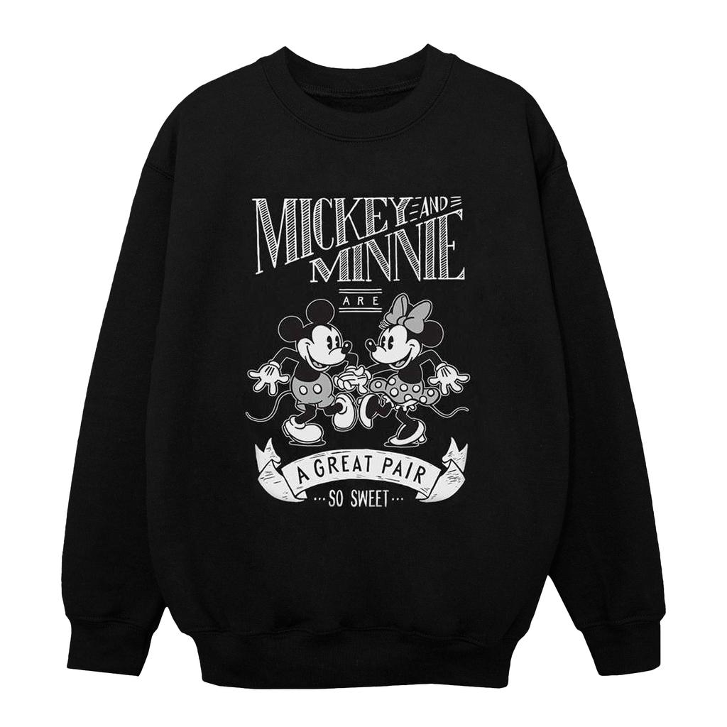Disney Girls Mickey And Minnie Mouse Great Pair Sweatshirt
