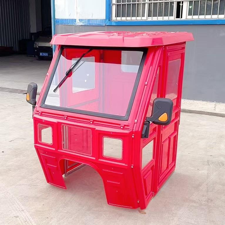 Durable Electric Tricycle Canopy with Tempered Glass for Full Enclosure and Weather Protection