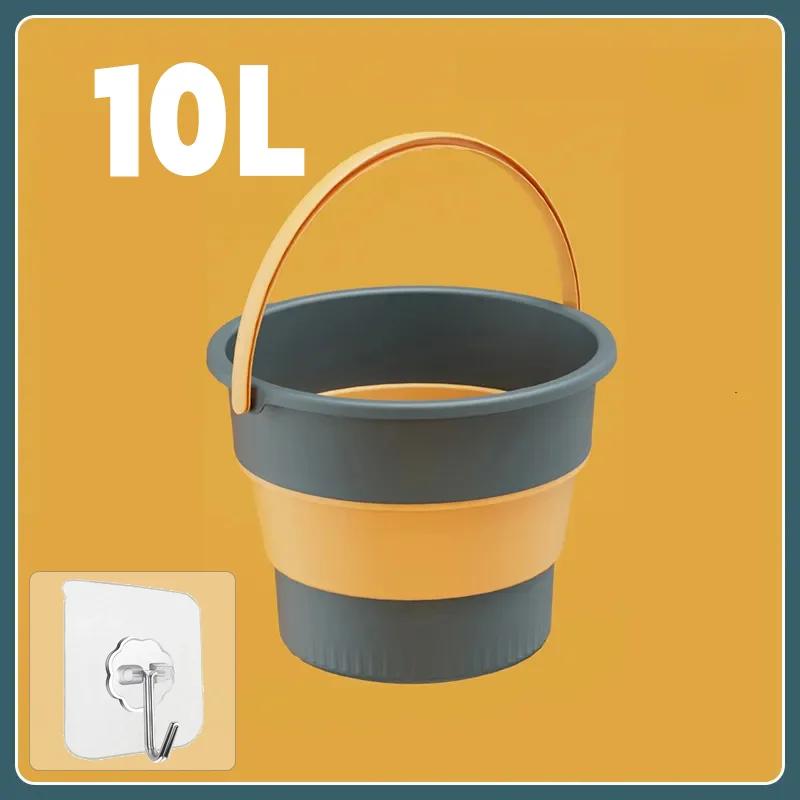 5/10/17L Folding Portable Bucket Multifunctional Thickened Silicone Bucket for Car Washing and Fishing Camping Folding Bucket