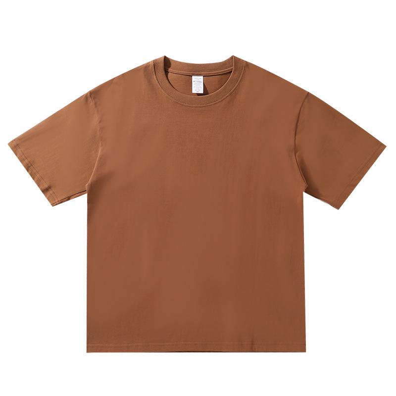 Men's Loose Drop Shoulder Heavyweight Cotton T-Shirt - 260g, Breathable, Short Sleeve