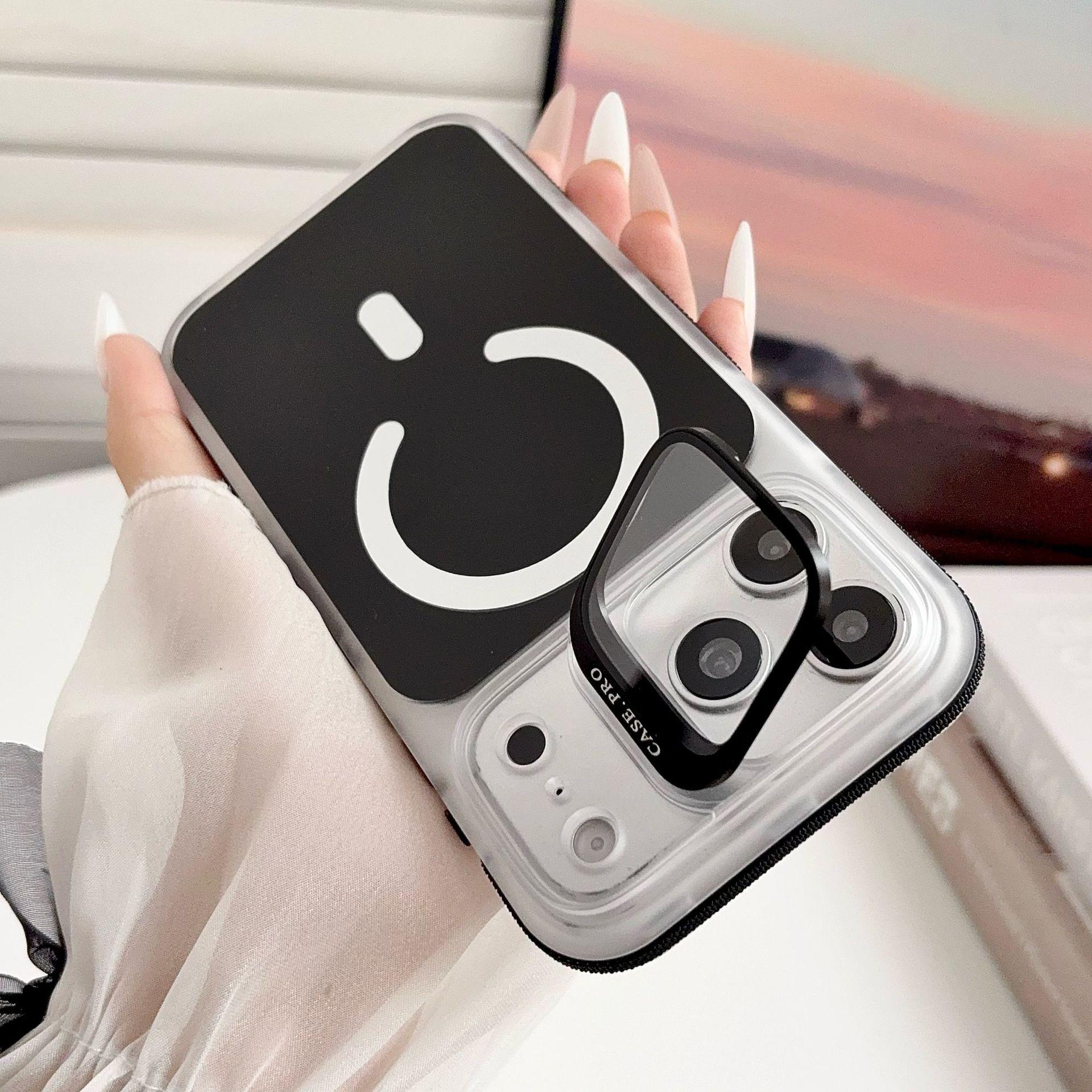 

Magnetic Glass Lens Stand Hard PC Case for iPhone 16/17 Pro Max iPhone 17 Pro Max