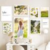 Mountain Ocean Waterfall Girl Daisy Quote Wall Art Canvas Painting Nordic Posters And Prints Wall Pictures For Living Room Decor