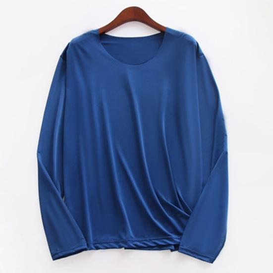 Podzim Jarní Pánský top Bezešvé Jednobarevné O Dlouhé rukávy Vysoce elastické Rychleschnoucí Denní nošení