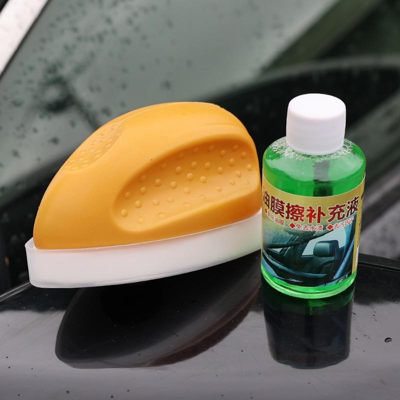 Car Glass Oil Film Removing Cleaning Brush Windshield Coating Water Repellent Clean Liquid Auto Multi-functional Washing Tools
