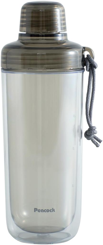 Vacuum Bottle Industry Clear Lightweight Shaker XH The-peacock (The-peacock) Bottle, 480ml, Smoke, Bottle, PPB-50