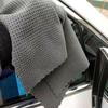 Waffle Glass Cleaning Cloth: Ultra Absorbent, Paint-Safe, Multi-functional Car Cleaner with Ultrasonic Edge Cutting