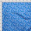 oneOone Cotton Flex Medium Blue Fabric Florals Diy Clothing Quilting Fabric Print Fabric By Yard 40 Inch