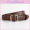 True Leather Womens Belt With Square Buckle For Casual And Office Wear