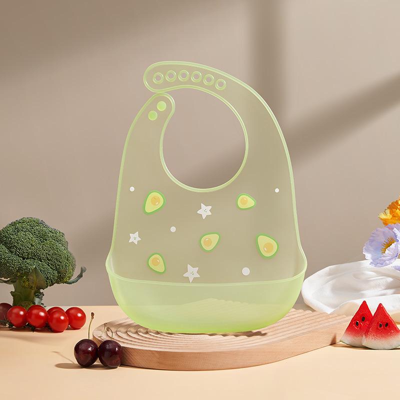 Baby Silicone Bib Waterproof Food Grade Catcher for Infants Toddlers Feeding Easy Clean Soft Adjustable