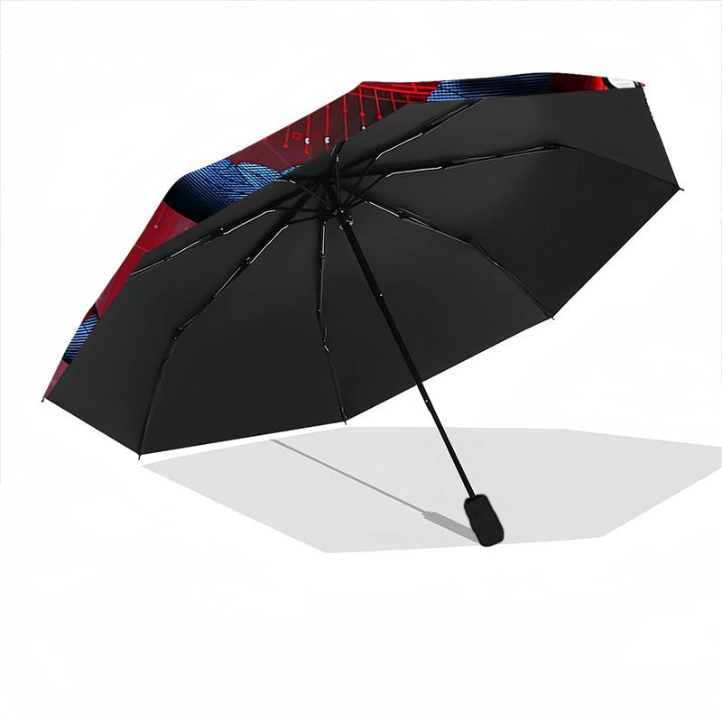 1pc SpiderMan Custom Name Automatic Folding Umbrella, Durable Plastic & Iron, Lightweight for Outdoor Daily Use  S1230035