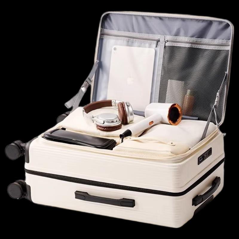 XiaoYan Women s Front-Open Hardside PC Suitcase