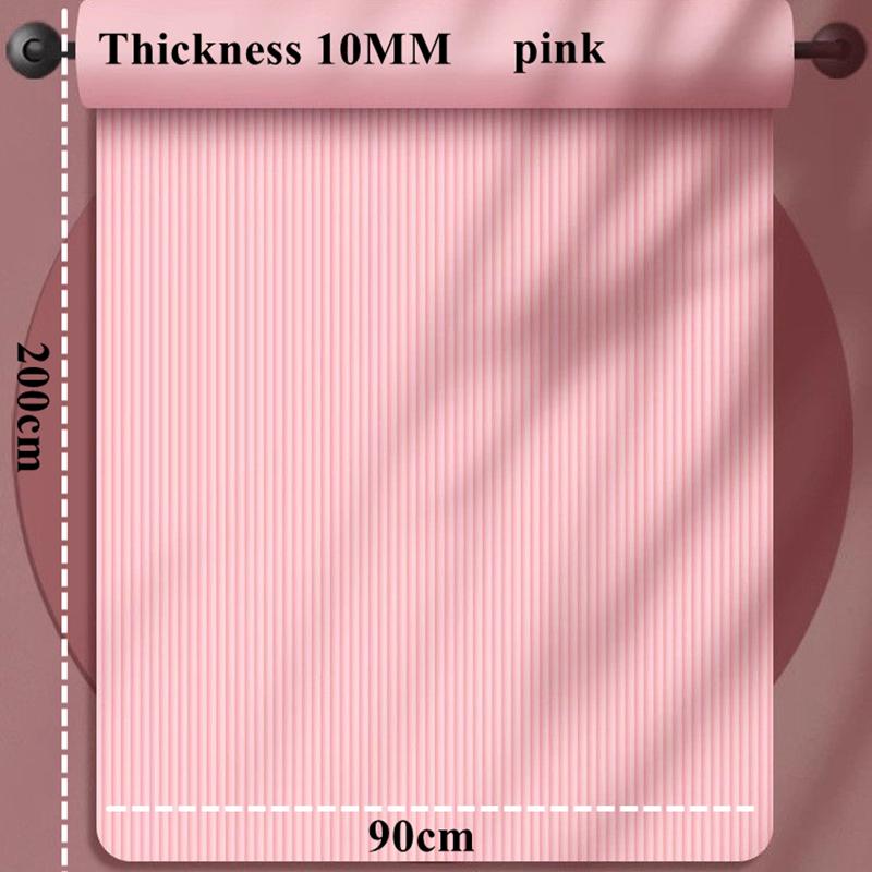 200/185×80/90Cmyoga Mat Travel Fitness Exercise 10Mm Thicknesses For Yoga Pilates Floor Workouts Thicken Widen Moisture-Proof