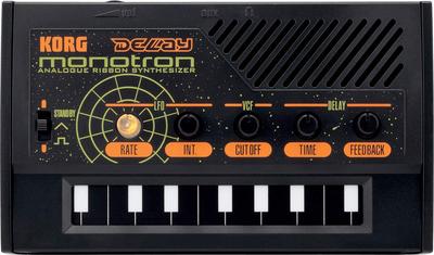 KORG Monotron Delay Analog enkel ideell for hodetelefoner kompakt størrelse for bruk Synthesizer Håndflatestørrelse, layout, nybegynnere. Innebygd høyttaler, kompatibel,
