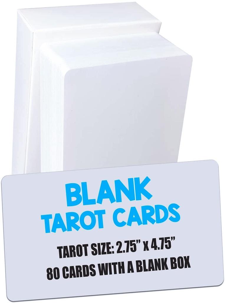 IMAGAME White Blank Tarot Card 80 cards per standard tarot size x create your own tarot oracle and Deck, deck, (2.75" 4.75"), cards, cards, games.