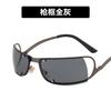 Metal hollow oval sunglasses YK steampunk retro sunglasses street shot concave spice sunglasses