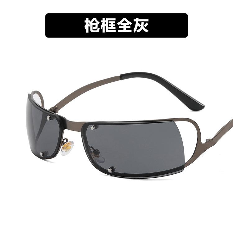 Metal hollow oval sunglasses YK steampunk retro sunglasses street shot concave spice sunglasses