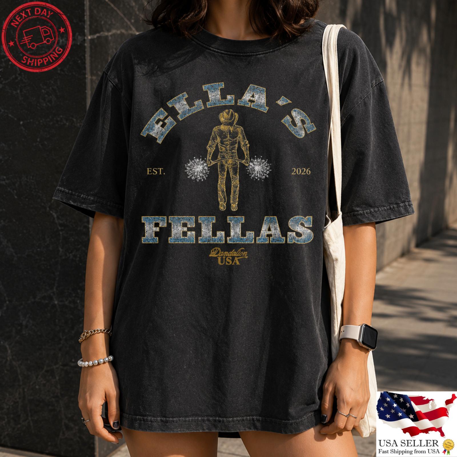 Ella Fellas Vintage Shirt Funny Cowgirl Country Music Tee Unisex T-Shirt M
