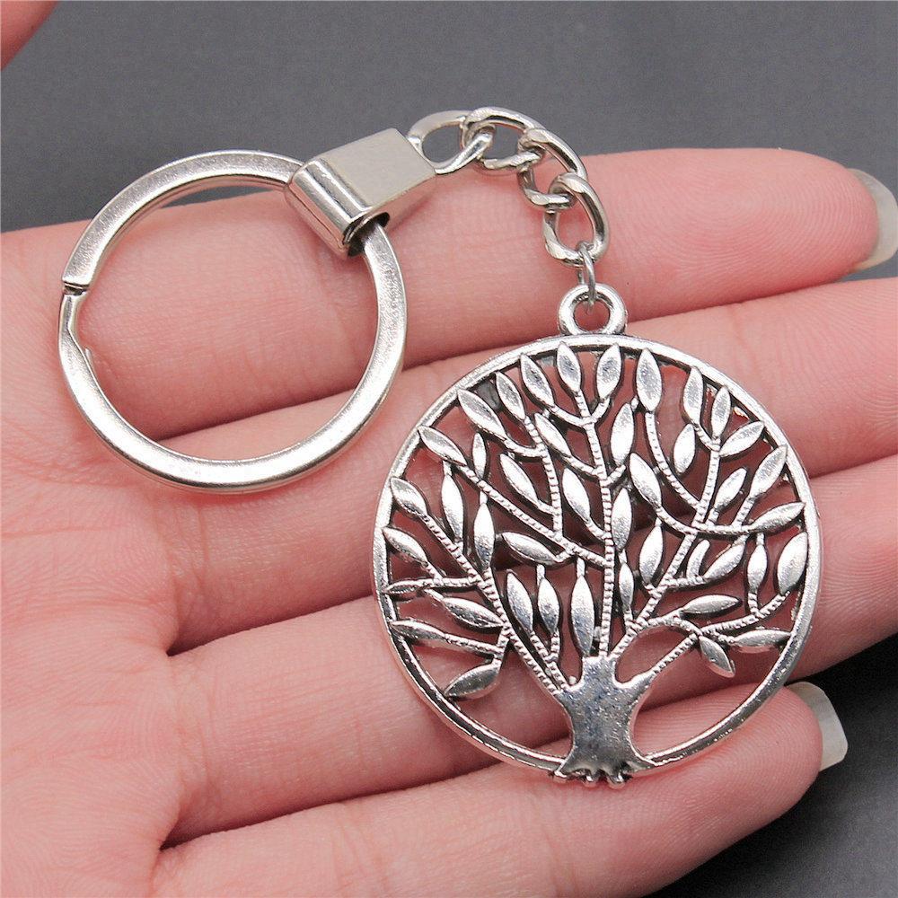 Tree of Life Nature Growth Pendant Antique Bronze Metal Keychain Trendy Gift for Nature Lovers