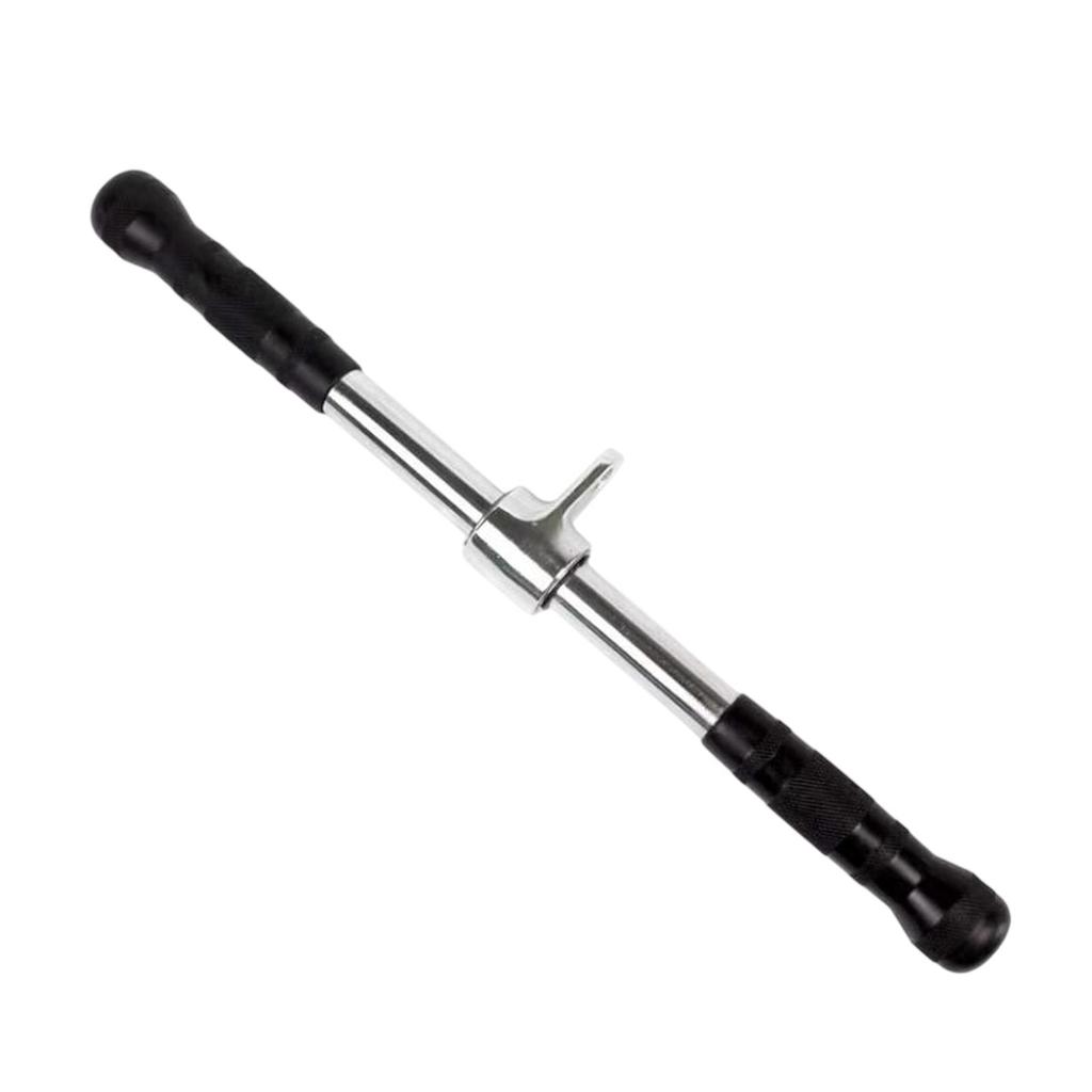 LAT Bar Non Slip Straight for Cable Pulley System Machine Squat Rack Gym Silver and Black