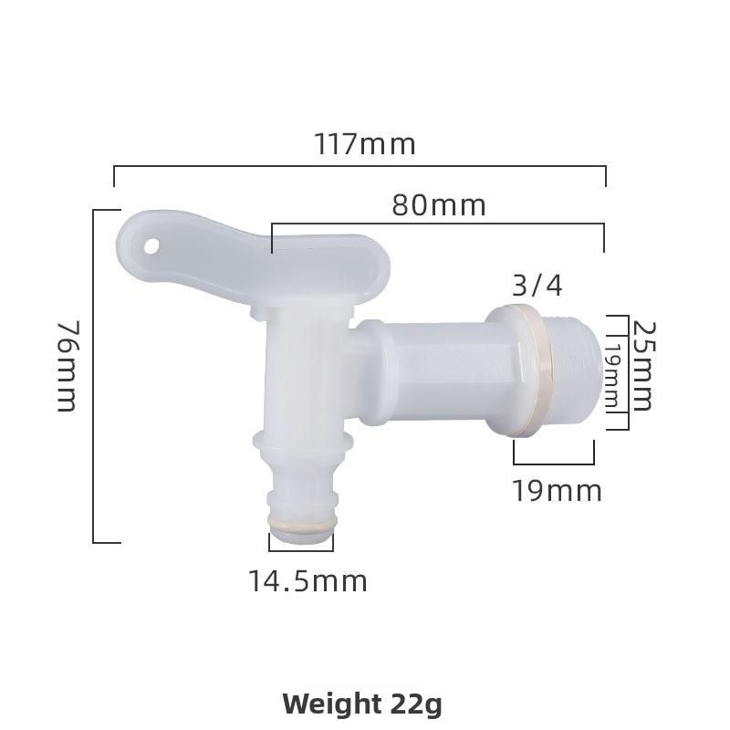 IBC Tote S60*6 Small Nozzle Connector Rain Barrel Connector Faucet Spout Garden Accessory Blue