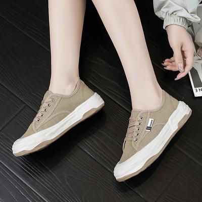 Women's Shoes Spring New Fashion Breathable Canvas Shoes Female Students Casual Mesh Tide Match Skateboard Shoes Street Shot