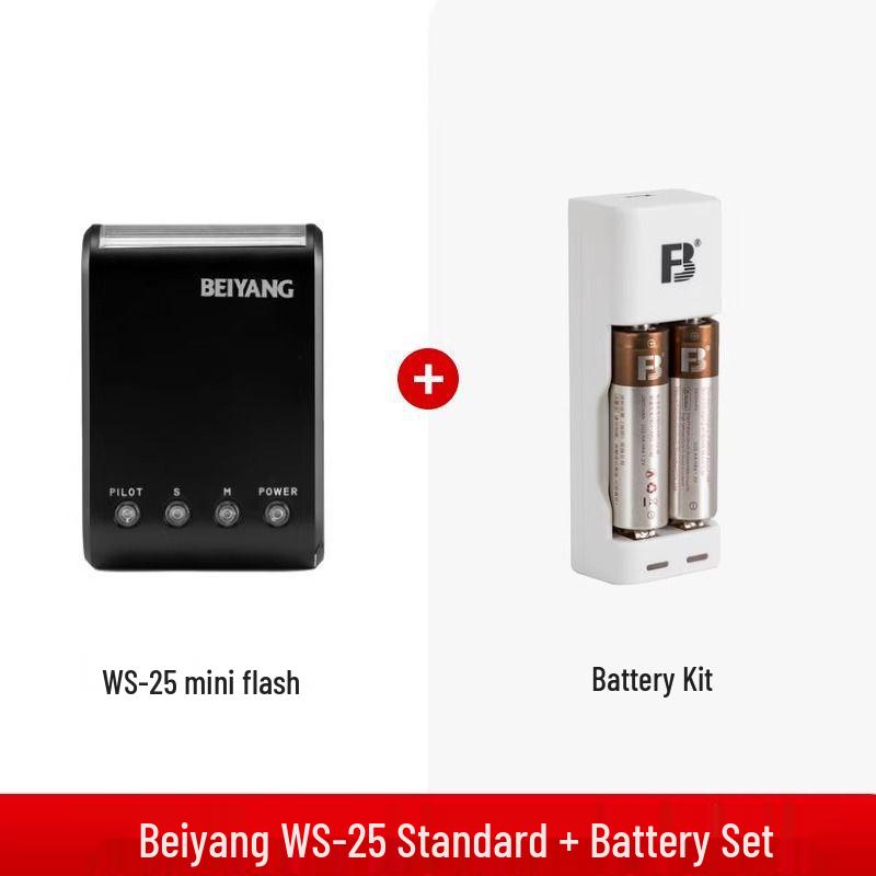 WS-25 Mini Flash Light: Hot Shoe Mount for Canon, Nikon, Sony Cameras
