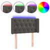 VidaXL Tête de Lit à LED Meuble de Chambre à Coucher Accessoire de Lit Simple Tête de Cadre de Lit Intérieur Gris Foncé 3123603