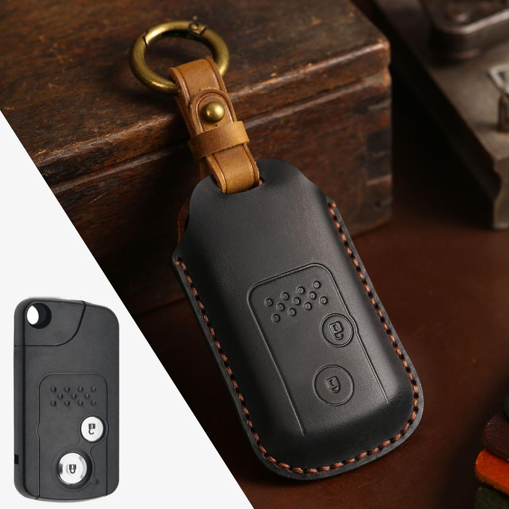 Leather Car Key Cover Protector Case for Honda Accord SPIRIOR Odyssey Civic Crv Crosstour Genuine Fit Shuttle Freed Spike Hybrid