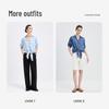 Navigare Women's Fashion Loose Denim Shirt