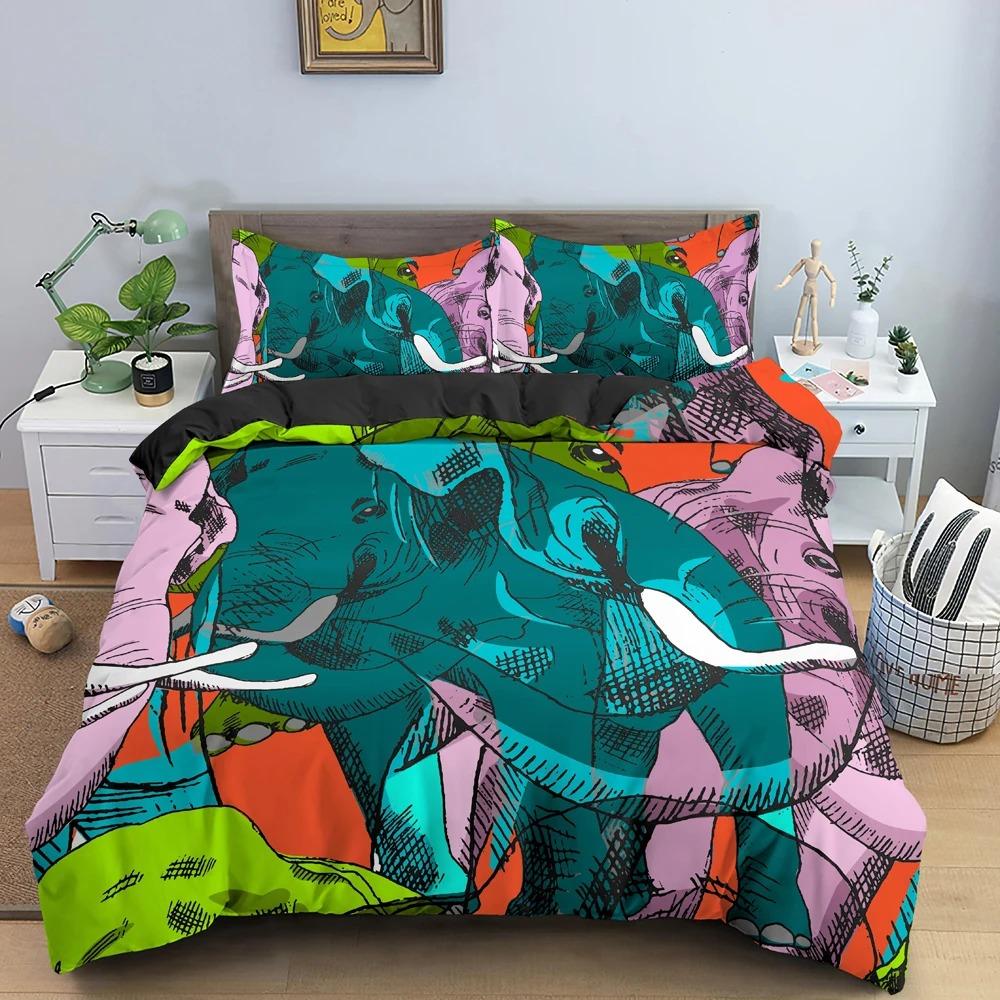 Psychedelic Abstract Pattern Cartoon Graffiti Bedding Set Boys Girls Twin Queen Size Duvet Cover Pillowcase Bed Kids Adult